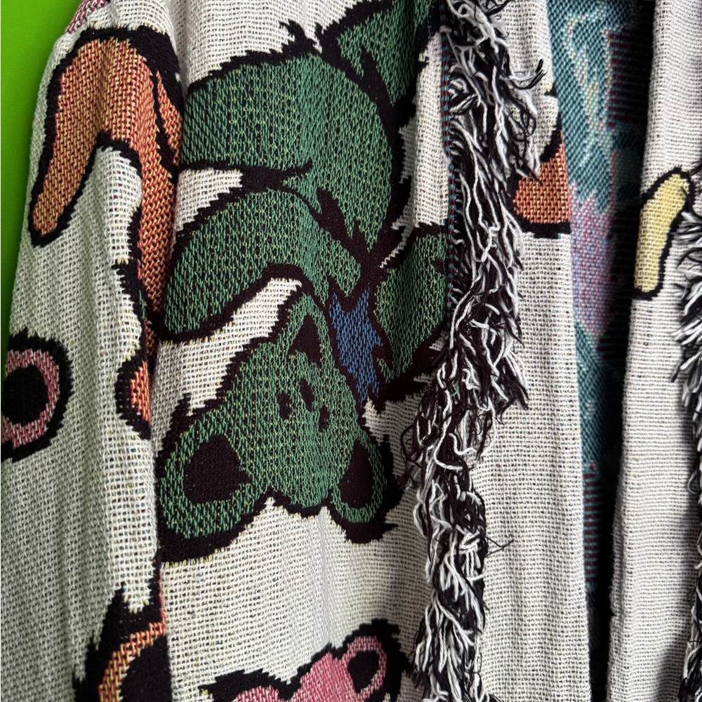 Handwoven Men’s Grateful Dead Jacket/swoncho - Picture 7 of 9